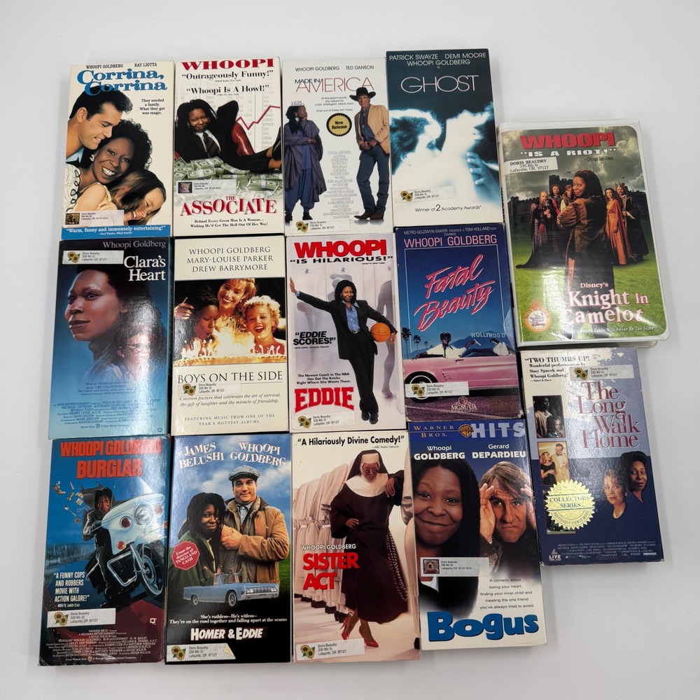 Whoopi Goldberg VHS Movie Collection Bundle 14‎ Films Comedy Drama